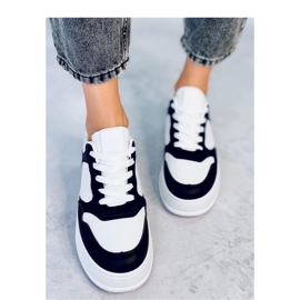 Zapatillas de mujer de suela alta Negro blanco 2