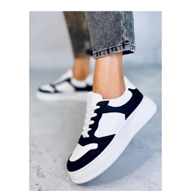 Zapatillas de mujer de suela alta Negro blanco 3