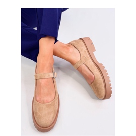 Holmess Bailarinas plataforma tiras caqui - Inello beige 1
