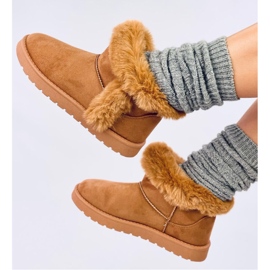 Botas cortas emúes con pelo Sissoi Camel - Inello marrón 3