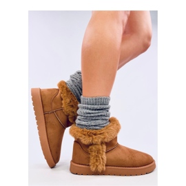 Botas cortas emúes con pelo Sissoi Camel - Inello marrón 4