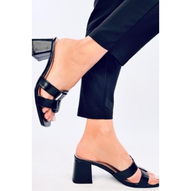 Sandalia Elegante chanclas tacón Lafar Negro - Inello 2