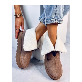 Precio Botas de nieve de piel de oveja caqui - Inello marrón 3