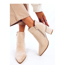 Croix Botines tacón punta almendra beige - Inello 2 Croix Botines tacón punta almendra beige - Inello 2