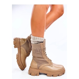 Trabajadores con parte superior elástica Calling Khaki - Inello marrón 1 Trabajadores con parte superior elástica Calling Khaki - Inello marrón 1