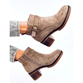 Botines tacón bajo Duncans Khaki - Inello beige 1
