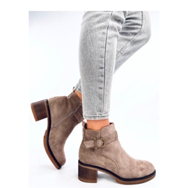 Botines tacón bajo Duncans Khaki - Inello beige 3