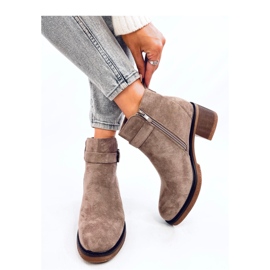 Botines tacón bajo Duncans Khaki - Inello beige 4