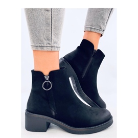 Botines tacón bajo de nobuk negro Levere - Inello 2
