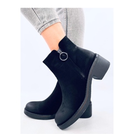 Botines tacón bajo de nobuk negro Levere - Inello 3