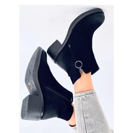 Botines tacón bajo de nobuk negro Levere - Inello 4