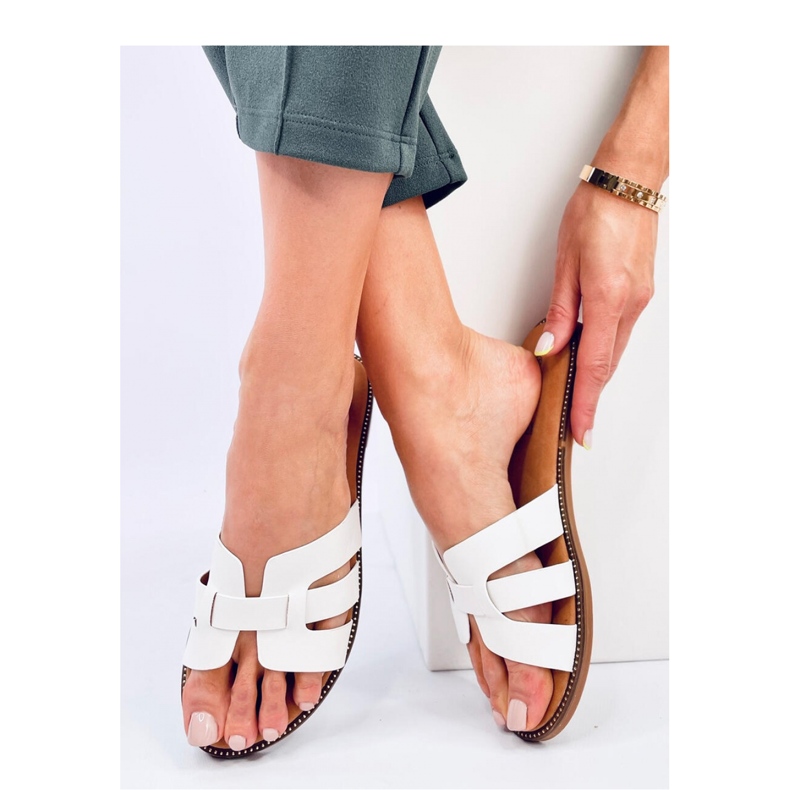 Sandalia chanclas de mujer Charnes blanca - Inello blanco 1