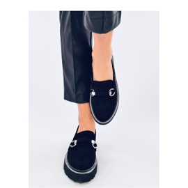 Sheady Mocasines de ante negro con suela alta - Inello 4