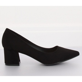 Salón Tacón Ancho Negro KJ-10 Negro - Inello 4