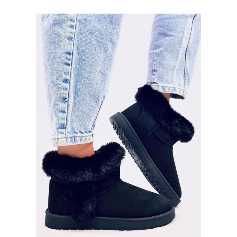 Botas cortas emúes con pelo Sissoi Negro - Inello 2 Botas cortas emúes con pelo Sissoi Negro - Inello 2