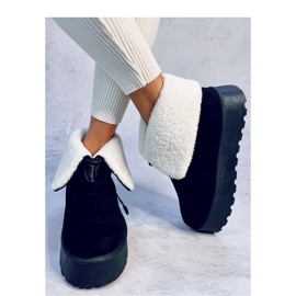 Precio Botas de nieve de piel de oveja negra - Inello negro 3