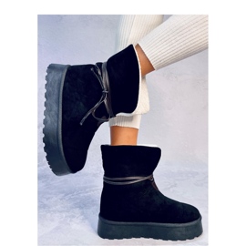 Precio Botas de nieve de piel de oveja negra - Inello negro 4
