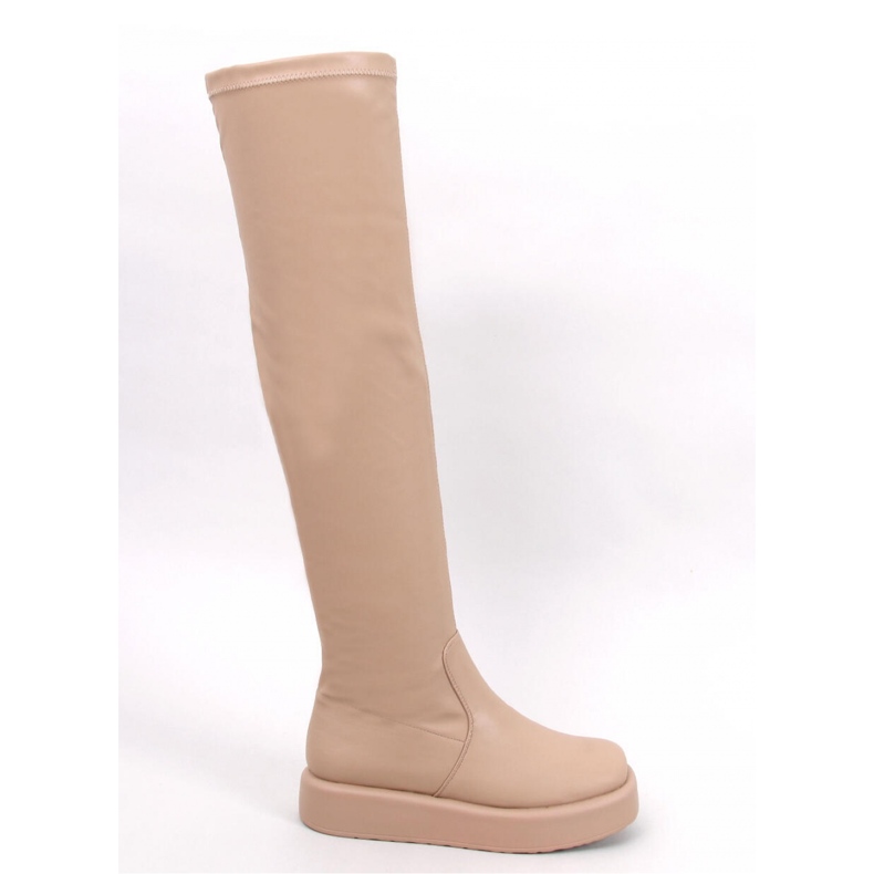 Baird Botas por encima de la rodilla beige con suela gruesa - Inello 1