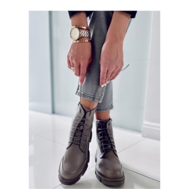 Botines con cordones Coley Oliva - Inello verde 1