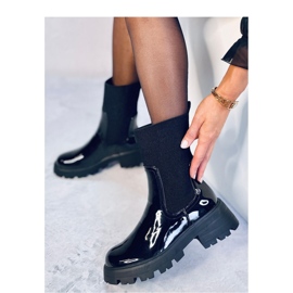 Batson Botas Chelsea lacadas en negro - Inello 4