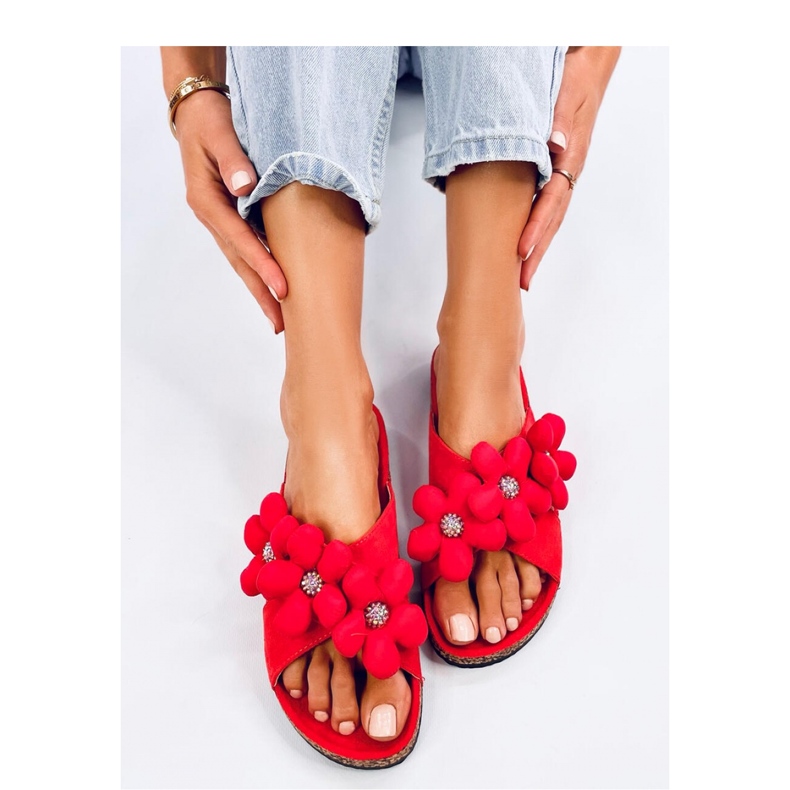 Sandalia Chanclas de corcho con cojín flores Charss Naranja - Inello 2 Sandalia Chanclas de corcho con cojín flores Charss Naranja - Inello 2