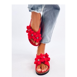 Sandalia Chanclas de corcho con cojín flores Charss Naranja - Inello 4