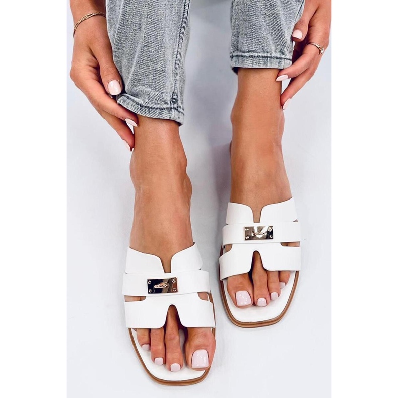 Sandalia chanclas de mujer Daudi Blanco - Inello 1