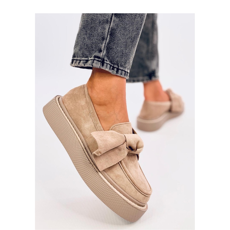 Tempelton Mocasines ante caqui con lazo - Inello beige 1