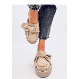Tempelton Mocasines ante caqui con lazo - Inello beige 2