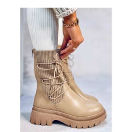 Botines calcetín Willet caqui - Inello beige 2 Botines calcetín Willet caqui - Inello beige 2