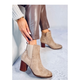 Botines clásicos de tacón Rosey Khaki - Inello beige 2