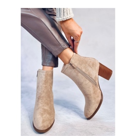 Botines clásicos de tacón Rosey Khaki - Inello beige 3