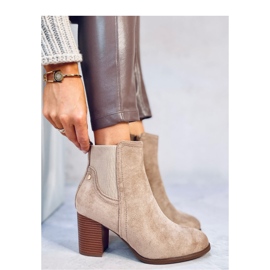 Botines clásicos de tacón Rosey Khaki - Inello beige 4