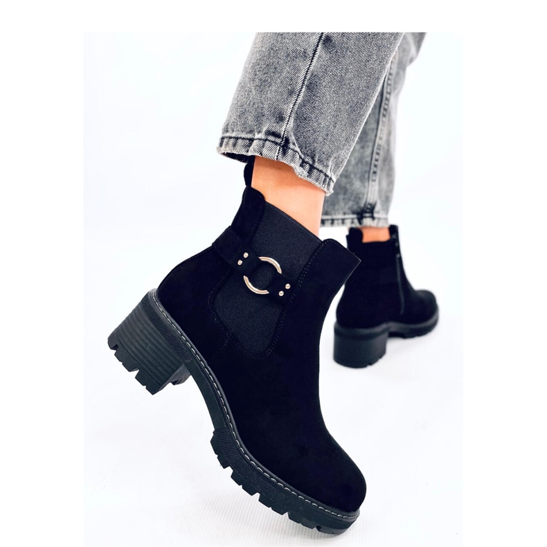 Botas Chelsea tacón bajo Airon Negro - Inello 2
