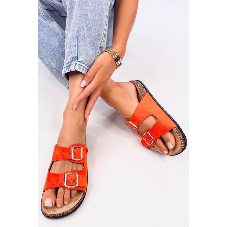 Sandalia Chanclas de Corcho Ponses Naranja - Inello 1