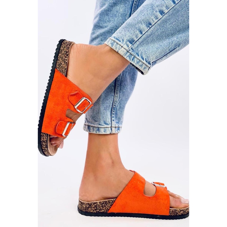 Sandalia Chanclas de Corcho Ponses Naranja - Inello 2