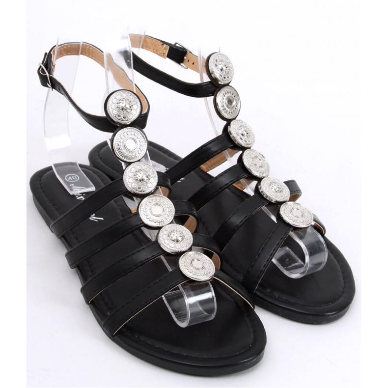 Sandalias gladiadoras de mujer Logan Negro - Inello 1