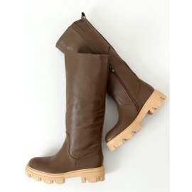 Botas caqui QT21P Army Green con suela gruesa - Inello verde 1 Botas caqui QT21P Army Green con suela gruesa - Inello verde 1