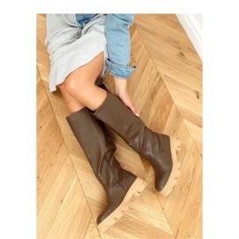 Botas caqui QT21P Army Green con suela gruesa - Inello verde 2 Botas caqui QT21P Army Green con suela gruesa - Inello verde 2