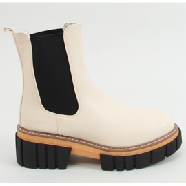 Botas Chelsea mujer color crema NS228P Beige - Inello 4