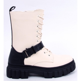 Kieran Botines planos con cordones beige - Inello 1