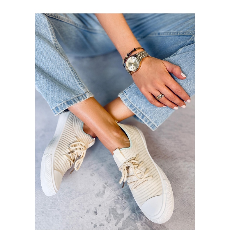 Deportivas tipo calcetín de mujer Bruni LT.BEIGE - Inello 1