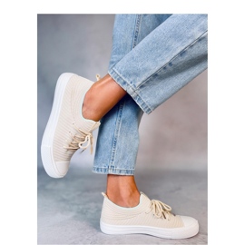Deportivas tipo calcetín de mujer Bruni LT.BEIGE - Inello 2