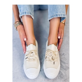 Deportivas tipo calcetín de mujer Bruni LT.BEIGE - Inello 3