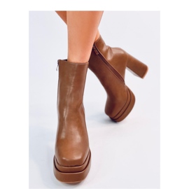 Botas cómodas con plataforma Charokee Khaki - Inello marrón 3