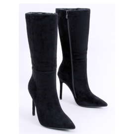Botas stiletto clásicas de ante Marissa Negro - Inello 3
