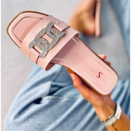 Sandalia chanclas Mille rosa con strass - Inello rosado 1