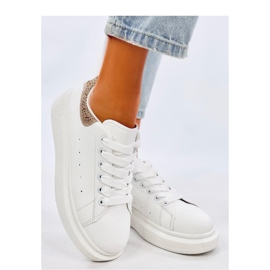 Deportivas Parkss BLANCO/ORO con plataforma y pedrería - Inello 2
