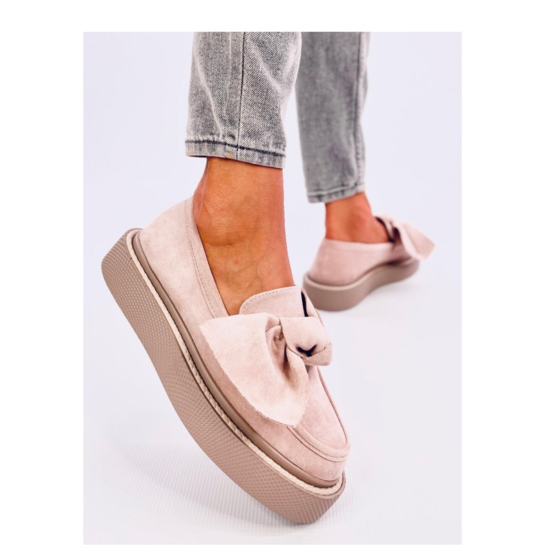 Tempelton Mocasines de ante rosa con lazo - Inello 1