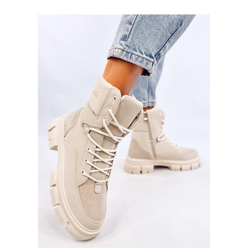 Torey Botines aislantes con cordones blancos - Inello beige 1